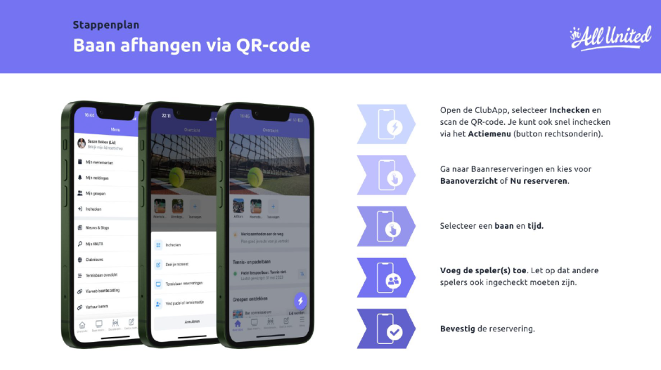 Instructie Baan afhangen via QR-Code